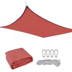 HDPE Red/beige/gray Color 5*5*5M Sun Shade Sail cloth
