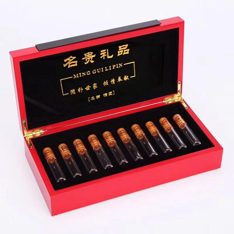 Healthy care food cordyceps sinensis packaging box gift box wooden box with 12pcs min bottles