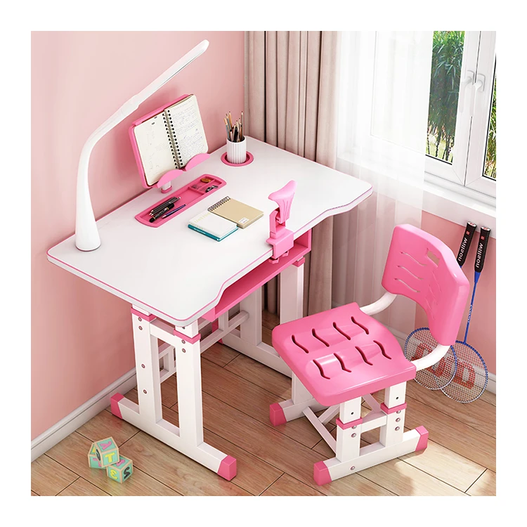 height adjustable wooden ergonomic child study desk kids children study table and chair