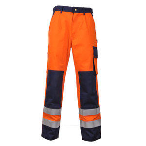 Hi vis yellow EN 20471 flame retardant work cargo pants workwear trousers