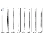 High Carbon Dental Kit 8 Pieces Stainless Steel Dental Tool Dentistry Instrument Tooth Scraper - 8 Pieces Mirror Tooth Pick
