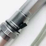 High power aluminum material zoom in /zoom out function rechargeable Lithium 18650 battery 1W LED flashlight torch