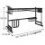 Import High Quality 201 Stainless Steel Standing Type Storage Kitchen Rack Over Sink Dish Drying Rack from China