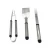 Import High quality 3 PCS Household Stainless Steel BBQ Tool Set BBQ Grill Set Barbecue Accessory from China