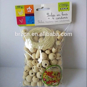 High Quality Baby Teething Natural Unfinished Wood Beads DIY