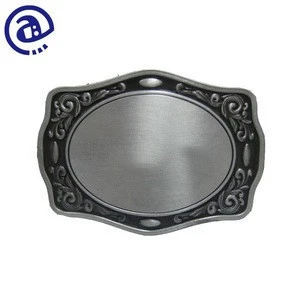 High Quality DIY Style And Pin Buckle Type Custom Antique Black Zinc Alloy Blank Belt Buckle