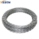 High quality double loop razor wire prison fence razor barbed wire fence