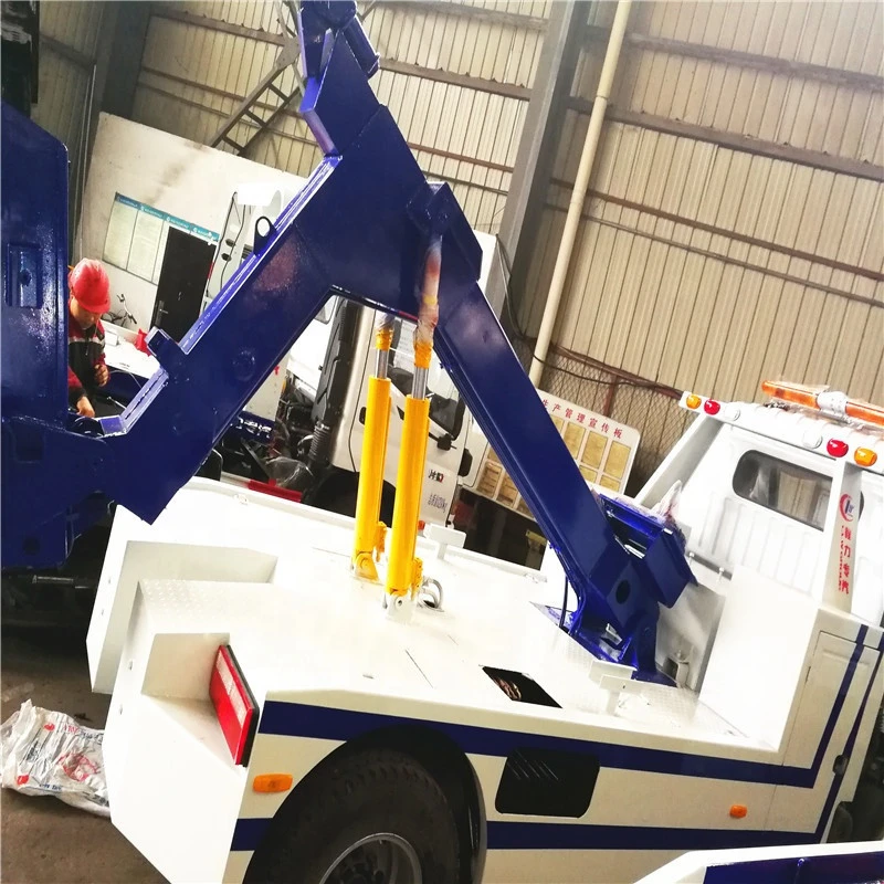 High quality Ex-factory price  Conjoined tow wrecker crane truck made in China