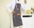 High quality fashion canvas aprons with genuine leather straps waiter coffee cafe working apron