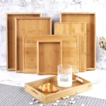 High Quality Home Hotel Mulit Size Custom Food Or Drink Lobby Bamboo Wood Wooden Service Tray