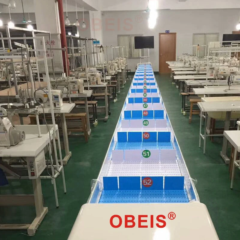 High quality OBEIS apparel machinery 750W 220V automatic garment production Line with LED display
