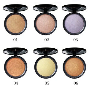 High Quality OEM 6 Colors Face highlight private label Pressed Powder glow Highlighter Makeup