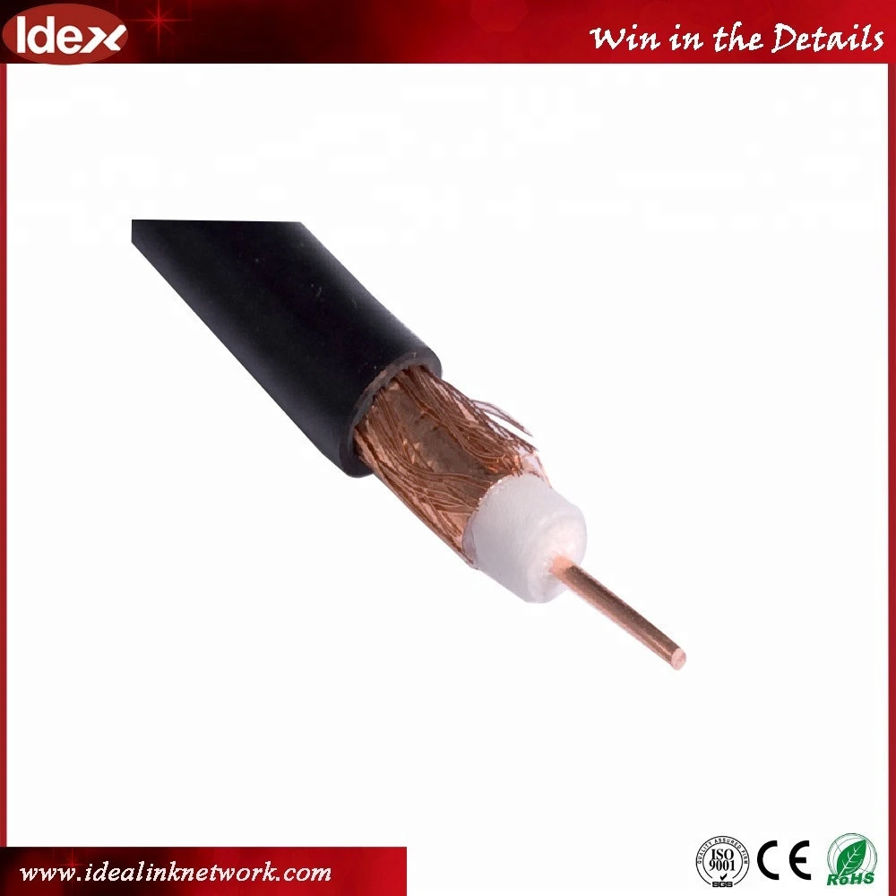High Quality outdoor 75 Ohm RG6 CU 128 braid coaxial cable