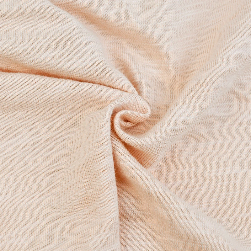 High quality plain slub 100% organic cotton fabric wholesale