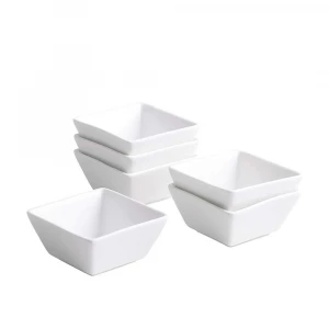 High Quality Porcelain Square Ceramic Bowl Nesting Bowls For Hotel Kitchen Customized Design