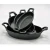 High Quality Pre-Seasoned Green 10.5cm/12.7cm/16cm/18cm Disa Vegetable Oil Cast Iron Frying Pan/Skillets/Grill Pan Cookware Set