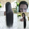 high quality virgin mink brazilian straight 150% density 30 inch 40 inch human hair full lace wig