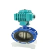 High quality WCB CF8M butterfly valve Water DN150 5Mpa flange link Low price DC24V 220V380V switch type 4-20mA electric actuator