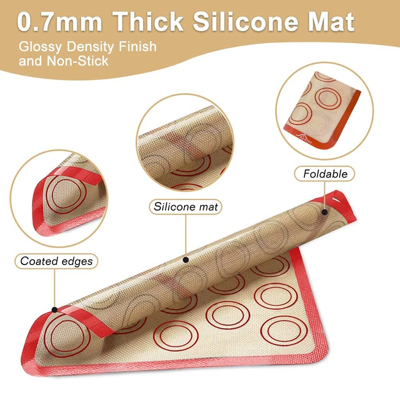 High temperature Resistance Custom, Non-stick Macaron Silicone Toaster Baking Mat/