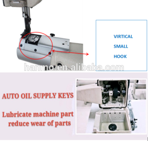 HM- 8B-2A SINGLE NEEDLE AUTO OIL SUPPLY VERTICAL HOOK CYCLINER SEWING MACHINE