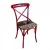 Import Home Decor Furniture Indian Classic Elegant Furniture Red Color x cross back dining chair cafe Decorated Wood dining chairs from India