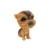 Import Home Decoration Baby Sitting Brown Curly Fur Statue Dog Polyresin Dog from China