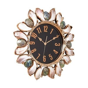 home decoration natural pearl shell antique design specialty clock