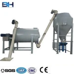 Home factory 1-5t/h dry mortar mixing plant white cement wall putty mixer machine production line