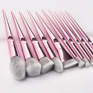 Hot Sale 10PCS Makeup Brush Set with Plastic Handle