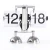 Import Hot Sale Amazon Desktop Table Clocks Digital Metal Scale Double Silver Desk Table Home Decor Office Kitchen Flip Clock from China