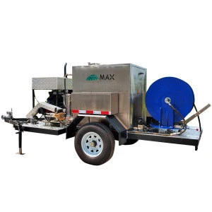 Hot sale high pressure sewer jetter jetting trailer for Drain cleaning machines