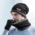 Import Hot Sale High Quality Winter Unisex Ski Mask Fleece Knit Beanie Hat With Scarf Gloves 3 pcs Suit from China