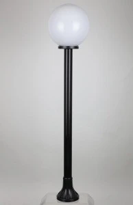 Hot sale outdoor park decoration water proof 300mm acrylic plastic opal ball garden light with pole