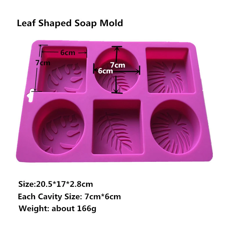 Hot sale Soap Mold Leaves Silicone Cake Baking Pan Jelly Pudding Mousse Mold Handmade Process Soap Mold