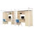 Import Hot sale wooden school dormitory furniture student bunk bed with desk and wardrobe for school furniture from China