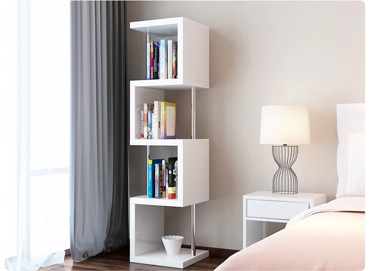 Hot Sale Wooden Simple Book Shelf Bookcase Corner Display Book Rack