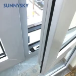 Hot selling best vinyl made arched casement components windows