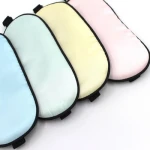 Hot Selling Custom Double-Side Eye Shade Natural Silk Satin Travel Sleep Eye Mask with Headbands and Drawstring Pouch Set