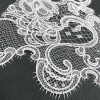 Hot selling lace fabric white border sequin trim