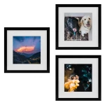 Hot Selling Square Art Gallery Ornament Classical Wall Restickable 8*8 Photo Frame