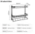 Import Household Fashion Style Aluminum Wall Mounted Hotel Bathroom 2 Tier Towel shelves with hooks and towel bar from China