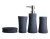 Import Hulian hot sale 4 pcs stoneware ceramic metallic and mat finishing ceramic bathroom accessories set from China