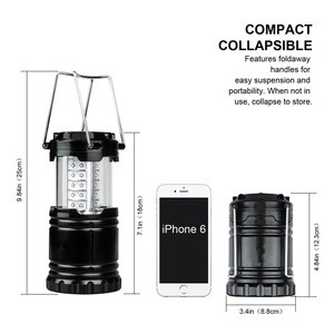 In Stock Portable Outdoor LED Camping Lantern Camping Lamp with 6 AA Batteries for camping