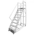 Import Industrial Powder Coated Metal Heavy Loading Safety Mobile Platform Ladder from China