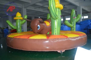 inflatable Cactus cow toy air mattress bouncer game for kids