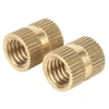 Injection Molded Brass Insert Through Thread Knurled Copper Inserts Nut