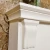 Import Ivory Carved Front Polystone Mantel antique electric fireplace with heat from China