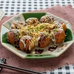 Japanese Food Frozen Big Octopus Ball Takoyaki Fried Exterior Juicy Interior