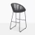Import Joy Outdoor Rope Bar Stool in Coal Grey from Indonesia