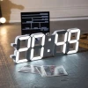 KH-CL077 KING HEIGHT Newest Digital Smart 3D LED Modern Wall Alarm Clock